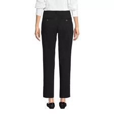 LANDS END Mid Rise Classic Straight Leg Chino Pants NAVY BLUE 24W X30"