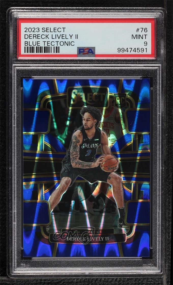2023 Select Concourse Blue Tectonic Prizm /99 Dereck Lively PSA 9 MINT Rookie RC