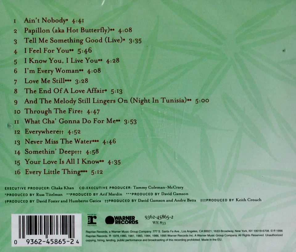 Chaka Khan – Epiphany: The Best Of Vol. 1 (HDCD Reprise Records) Neu & OVP 1996 - Bild 2 von 2