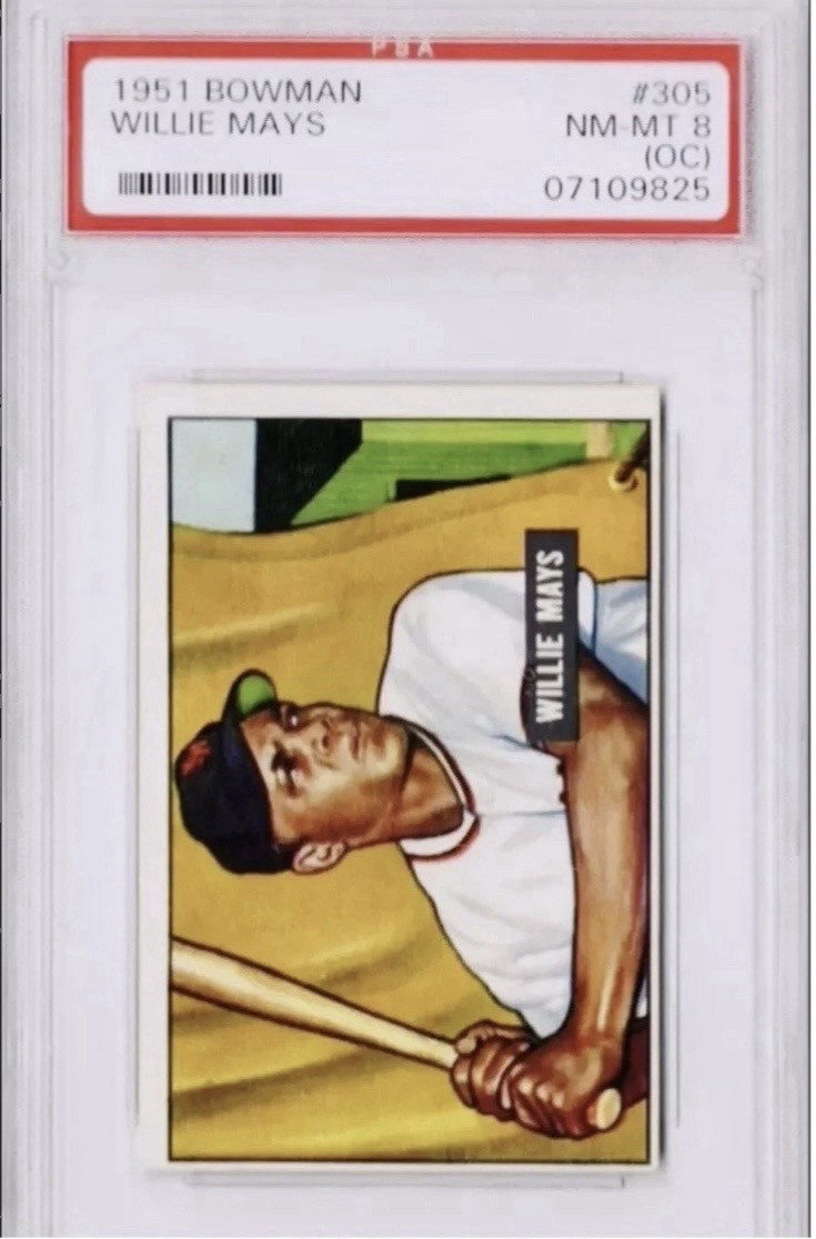 1951 WILLIE MAYS PSA 8 BOWMAN ROOKIE CARD #305 ORIGINAL HISTORIC RC Ultra Rare⚾️