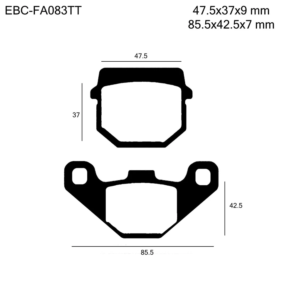 Pastillas de freno de motocicleta todoterreno EBC FA083TT para Aprilia Tuono 125 17-18 Foto 2 de 4