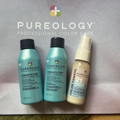 Pureology Strength Cure Shampoo, Conditioner & Color Fanatic Travel Set 130ml