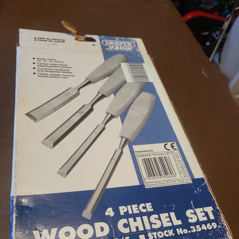 Draper Tools Bench Vintage New Draper Tools 4 Piece Wood Chisel Set | eBay UK