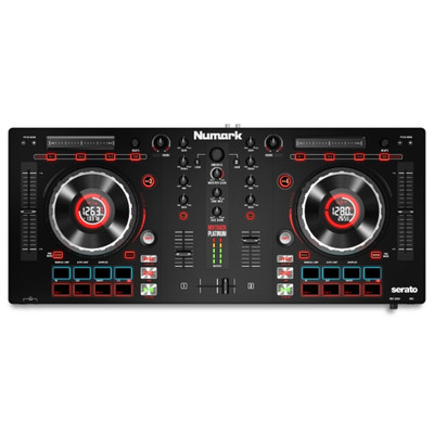 Numark Mixtrack Platinum Serato Control, DJ Mixer, Built-in Audio Interface