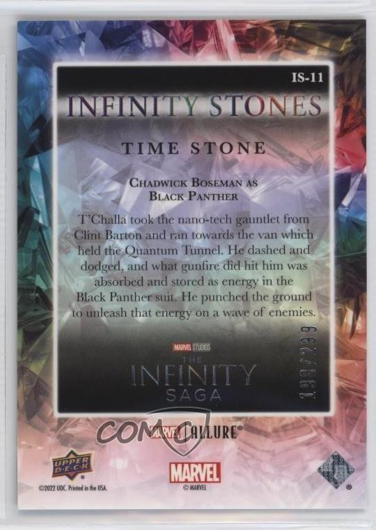 2022 Marvel Allure Time Stone /299 Chadwick Boseman as Black Panther #IS-11 11ht thumbnail 2