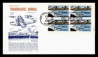 DR WHO 1985 FDC CHINA CLIPPER FLIGHT ANIV PLATE BLOCK GAMM CACHET M77460