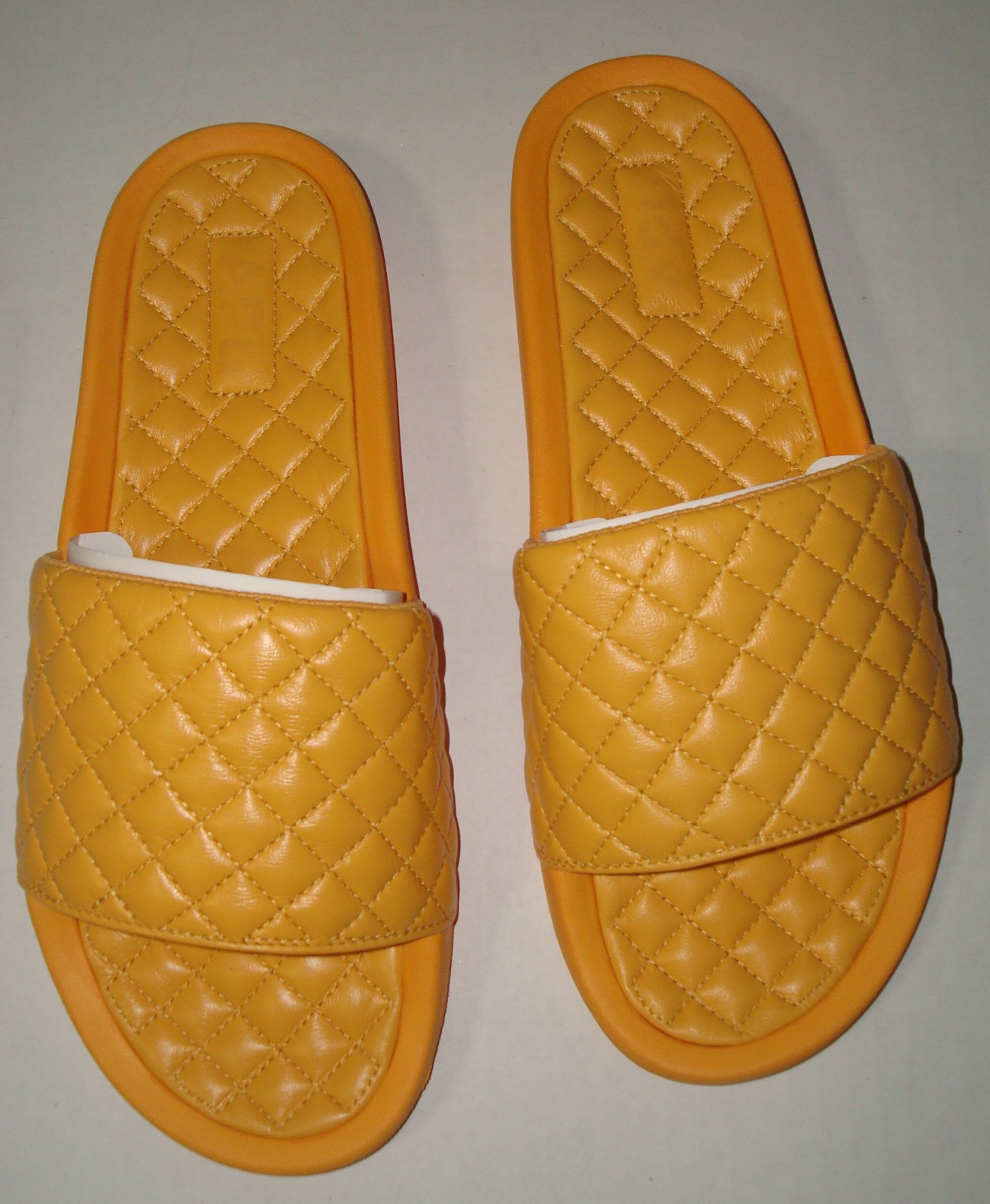 Nuove con scatola APL pelle slide uomo 10 scarpe Lusso arancione mango donna 11 11 5 trapuntate