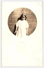 1910s Halftone Portrait Postcard Girls Frock Blank Ephemera Photograph Sepia