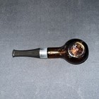 VTG Amber Brown Glass Avon Pipe After Shave Empty Decanter 2oz Tai Winds Bottle — photo 1