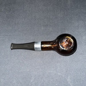 VTG Amber Brown Glass Avon Pipe After Shave Empty Decanter 2oz Tai Winds Bottle