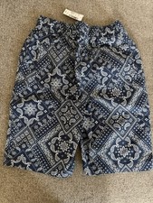 NEW The Children's Place Boys Dark Blue White Print Pull On Jogger Shorts Sz. 12