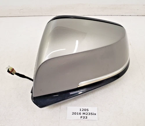 ✅ 14-20 OEM BMW F22 F23 F87 M235 Front Left Driver  Mirror Cap Gray W/O Glass*