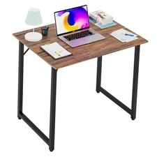  | 32 Inch Computer Desk | | Office Desk with Metal Frame, 32 inch 1 Brown