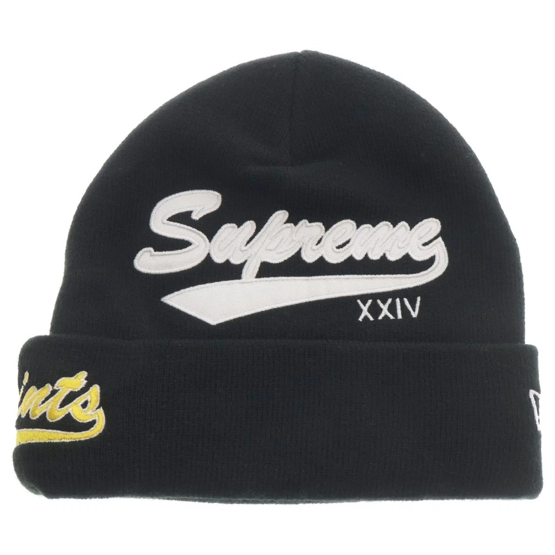 Casquette tricotée logo bonnet noir SUPREME 24SS New Era Salvation occasion 9389bc781e