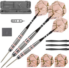 by Realtree APC Pink Camo Steel Tip Darts with Storage/Travel Case, 23 Grams...