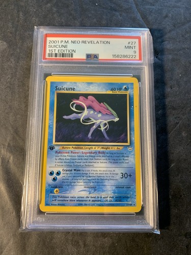 Suicune (1st Edition) graded PSA 9 for sale on eBay