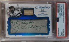 2018 FLAWLESS JOE DIMAGGIO GU BAT RELIC CUT AUTO #3/5 PSA 9 POP 1 NONE HIGHER NY