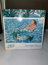 Bestway H2O Go Tropical Palms Swim Ring Pool Float 47" NEW NIB