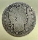 1897 Barber Quarter – 90% Silver – Early Date Collectible Coin