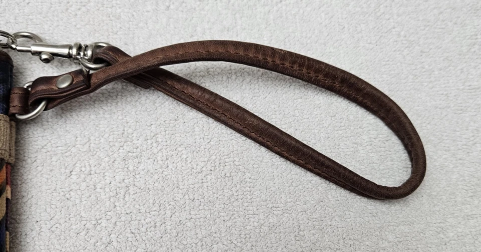 Fossil Mujer Pequeño Vinilo Cremallera Portatarjetas Monedero Rayas Usado Buen Estado Foto 3 de 4