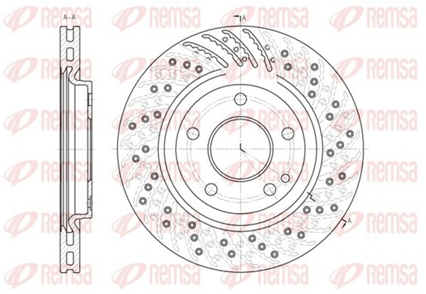 2X Bremsscheibe Remsa 6859.10 FüR Mercedes Klasse W168 276Mm 190 168 032 132 210-image