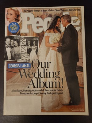 George Clooney Amal Alamuddin Wedding People Magazine 10/13/2014  