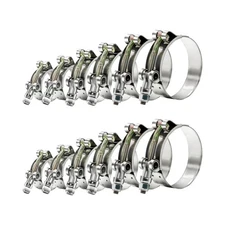 12pcs Hose Clamp Set, PEROMI T-bolt Radiator Heavy Duty Hose Clamps 6 Size 3/...