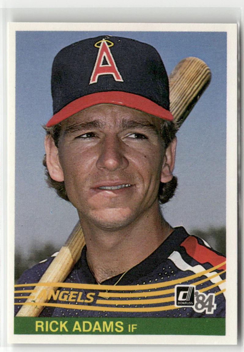 1984 DONRUSS #85 RICK ADAMS CALIFORNIA ANGELS RC