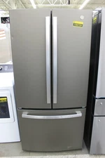 GE GWE19JMLES 33" Slate CD French Door Refrigerator NOB #156729