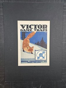1918 mounted magazine ad for Victor Game Traps