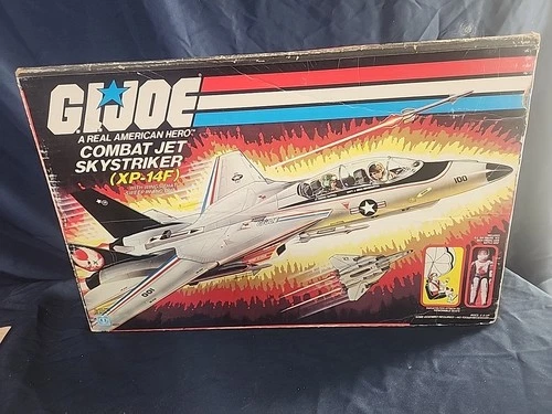 1983 Vintage GI Joe ARAH Combat Jet Skystriker XP-14F With Box Hasbro  Complete