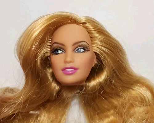 BARBIE HEAD ONLY 50TH ANNIVERSARY COLLECTOR GOLD SIDE LOOK REPLACEMENT OOAK DOLL