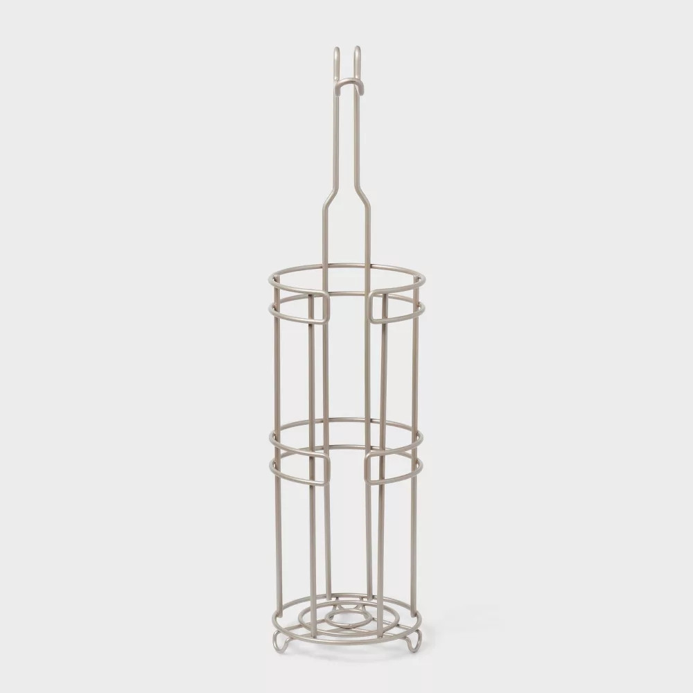 Запас на 4 рулона Плюс Отдельно стоящий держатель для туалетной бумаги Серебристый - Threshold 3990₽