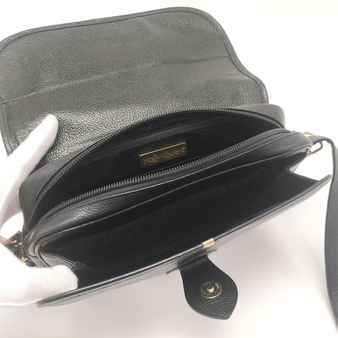 Borsa a tracolla Yves Saint Laurent pelle nera vintage