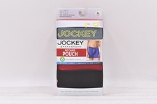 Mens Jockey Generation No Chafe Pouch Boxer Briefs 3pk - Black/Red/Gray Size XL