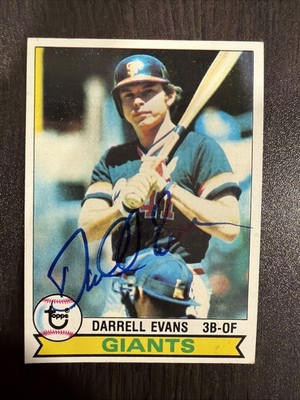 DARRELL EVANS 1979 TOPPS AUTOGRAPHED SIGNED AUTO BASEBALL CARD WU