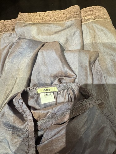 Dosa Silk Iridescent Maxi Skirt W/ Lace Hem Size 3 ( M/ L) - Picture 5 of 6