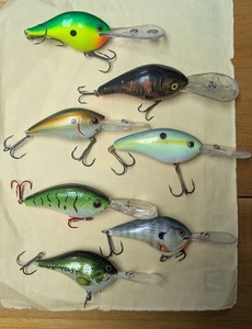 (7) Assorted Deep Diving Crankbaits (Rapala, Norman, Strike King)