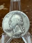 1940 WASHINGTON SILVER QUARTER 25 CENTS COIN # RJ199