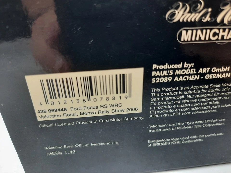 Minichamps Ford Focus RS WRC #46 V. Rossi Monza Rally Show 2006 1/43 436068446 - Immagine 2 di 2