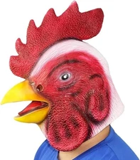 Chicken Head Mask Adult Funny Rooster Mask for Halloween Costume Party Carnival