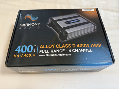 Harmony Audio HA-A400.4 Car Amp 4 Channel 800W Fulll Range Speaker Sub Amplifier