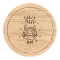 VerrüCkte Tiger Mann Stars Rund Zerkleinern KäSebrett Lustig Tiere
