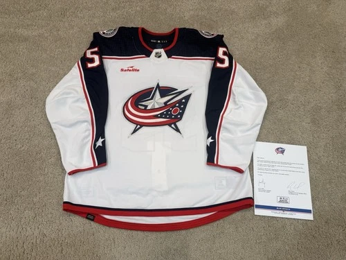 Columbus Blue Jackets Game Worn Used *Rookie* NHL Jersey David Jiricek Flyers