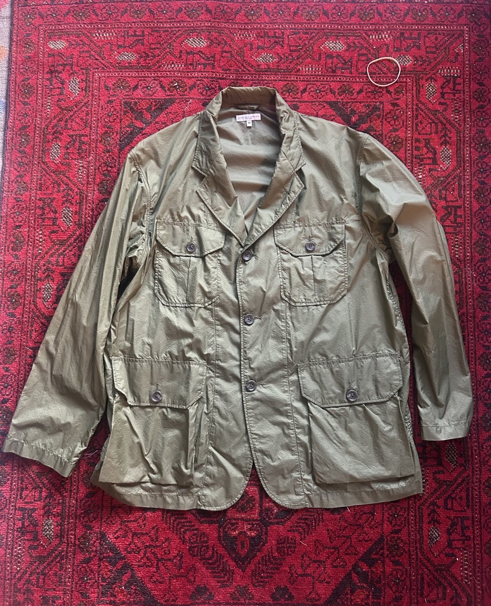Engineered Garments Bedford Chore Jacket Green Nylon Ripstop Safari New York M