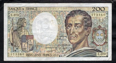 200 Francs Montesquieu 1989 Etat TB+ - Photo 1/2