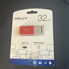 PNY USB 2.0 Flash Drive, 32GB, Assorted Colors