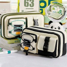Large Capacity Pencil Case Multi Layer Desk Organizer Pen Storage Box