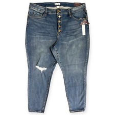 NWT Ava  Viv High-Rise Skinny Denim Blue Stretch Women  s Jeans Size 22W  R