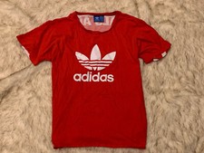 Men s Adidas Trefoil Red Bars Classic T-Shirt Small